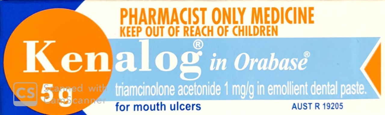 Kenalog Orabase Mouth Ulcers Treatment 5g - Pharmacist Only Medicine Kenalog Orabase,Mouth Ulcers Treatment,optimized,Oral Care,Pharmacist Only Medicine