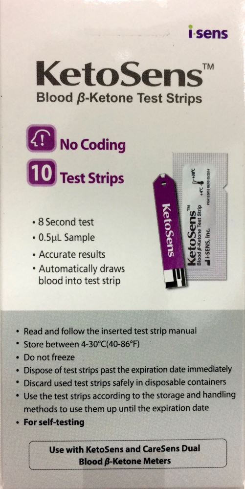 KetoSens Blood Ketone strips 10 Test Strips21.50 NZD Pakuranga Pharmacy