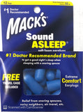 Macks Sound Asleep soft foam Earplugs 12 pair Free Travel Case earplugs,issues,macks,Macks Earplugs,Macks Sound Asleep soft foam Earplugs,sleep,sound asleep