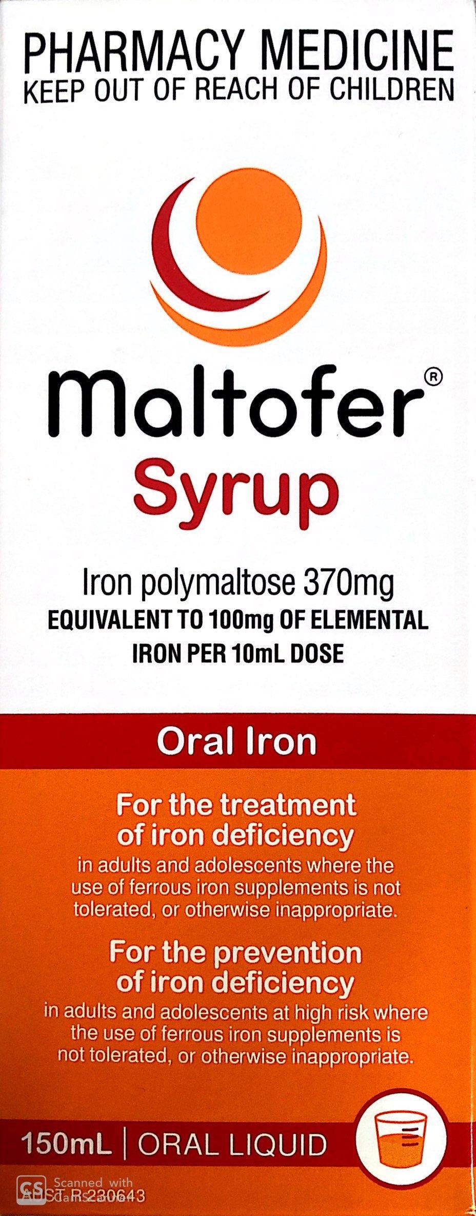 Maltofer Syrup 150 ml Iron Polymaltose for iron deficiency ferrous iron supplements,iron,iron carbohydrate compound,iron deficiency,iron polymaltose,issues,maltofer,Maltofer Syrup,myoglobin