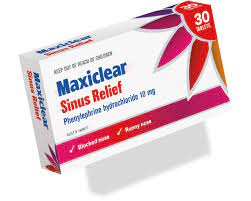 MAXICLEAR SINUS RELIEF TABLETS 30 decongestant,issues,sinus,sinus pain,sinusitis