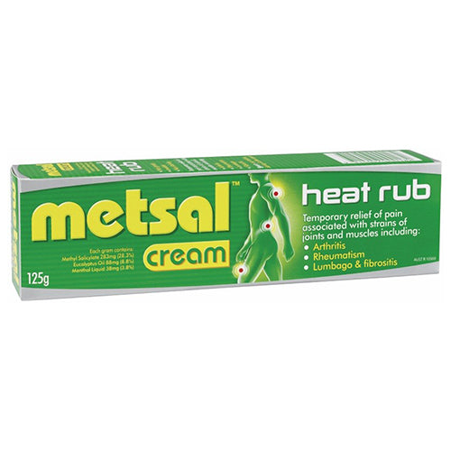 METSAL CREAM 125G arthritis,back neck shoulder pain,back pain,cramp pain,cramping pain,foot pain,issues,joint pain,knee pain,leg pain,menstrual pain,metsal,muscle pain,osteoarthritis,pain gel,pain relief,rubificient,swelling,throbbing pain