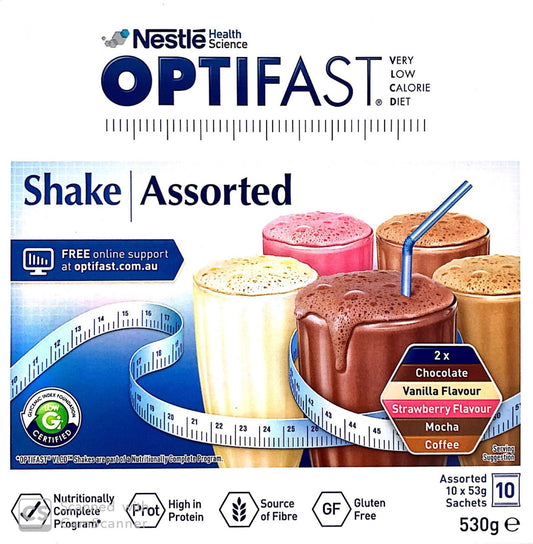 Optifast Shake VLCD Assorted Pack 53 gm X 10 SACHETS