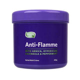 Anti Flamme Herbal Relief Cream 450G for natural pain relief with arnica, hypericum, calendula, and peppermint