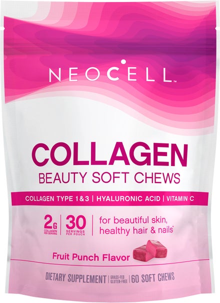 Neocell Collagen Beauty Bursts Soft Chews 60 Fruit Punch Flavour collagen,issues,neocell,neocell collagen,skin hair nails