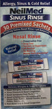 Neilmed Sinus Rinse 30 sachets packaging for nasal relief and allergy symptoms.