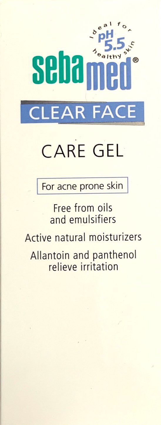 Sebamed Clear Face Care Gel pH5.5 - 50mL for Clear Skin & Acne Control Acne Control Gel,Clear Skin Gel,optimized,pH5.5 Skincare,Sebamed Clear Face Care Gel