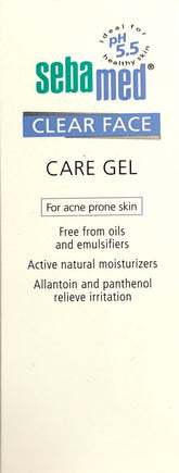 Sebamed Clear Face Care Gel pH5.5 - 50mL for Clear Skin & Acne Control Acne Control Gel,Clear Skin Gel,optimized,pH5.5 Skincare,Sebamed Clear Face Care Gel