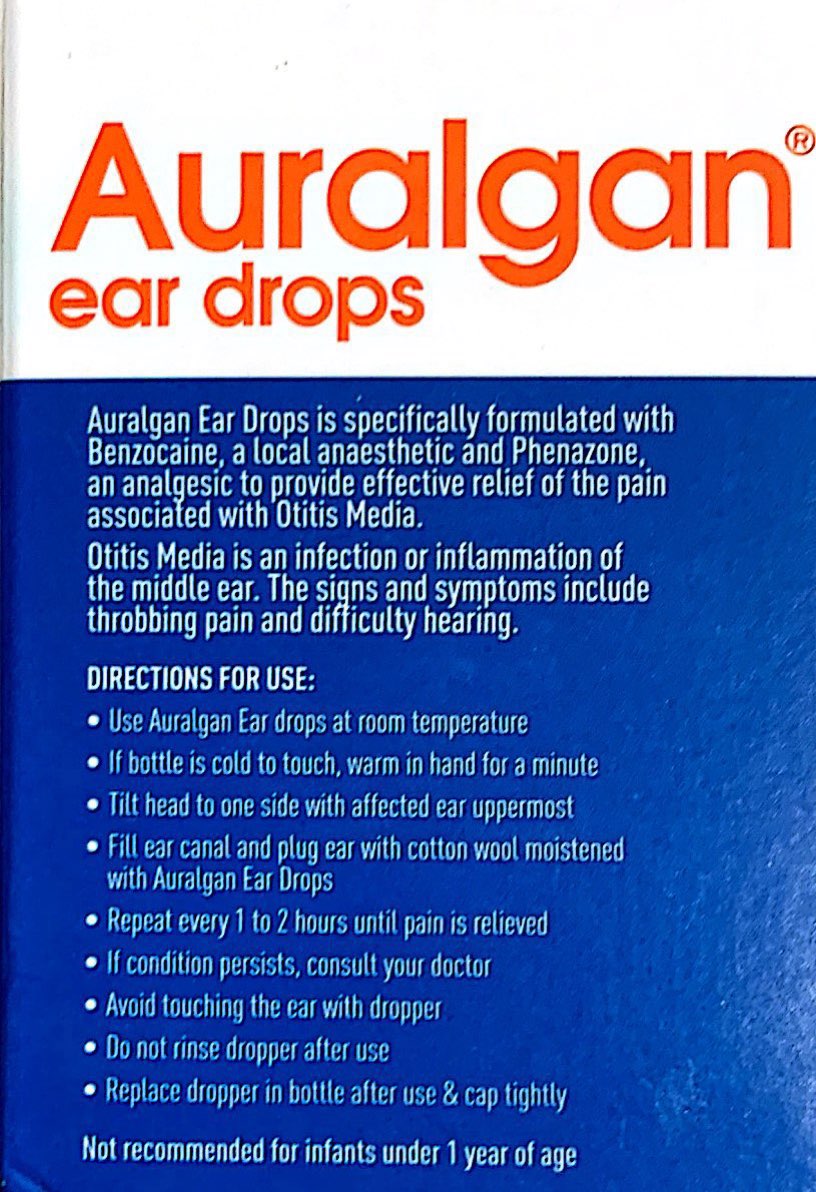 Auralgan Ear Drops 15mL - Pakuranga Pharmacy