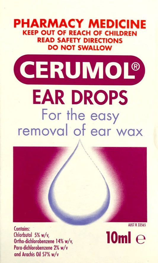 Cerumol Ear Wax Removal Drops 10mL - Pakuranga Pharmacy