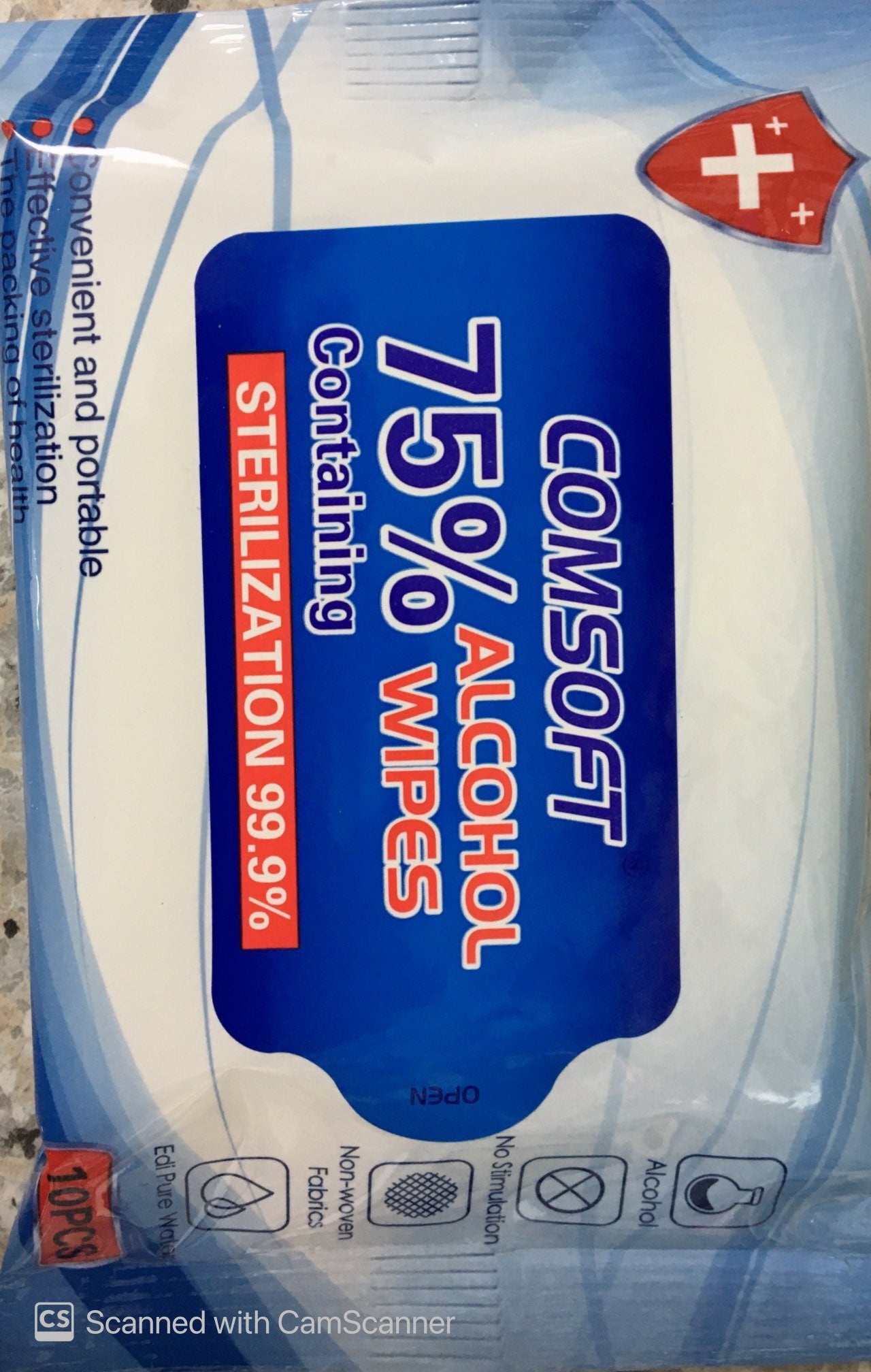 Comsoft 75% Alc Wipes 10 pieces per pack alcohol,alcohol wipes,issues,wipes
