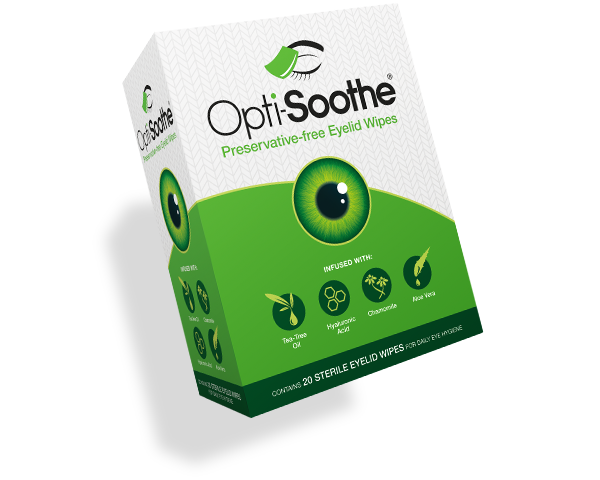 Opti Soothe preservative free eyelid wipes Chamomile and Aloe Vera for daily eye hygiene.,Hyaluronic Acid,issues,Opti-Soothe® Preservative-Free Eyelid Wipes,Opti-Soothe® Preservative-Free Eyelid Wipes Opti-Soothe® Preservative-free Eyelid Wipes are infuse