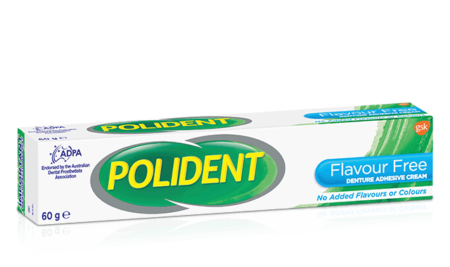 Polident Denture Adhesive Cream Flavour free 60gm dentures,issues,polident adhesive cream