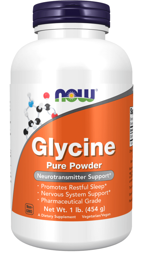 now Glycine Pure Powder 454 gm Glycine,issues,Now,Now Products,Now suppl,Now supplements