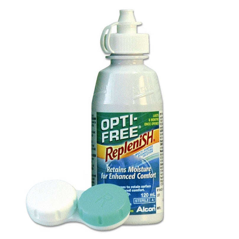 Opti free Replenish Solution 120ml contact lens solution,issues,opti free,optifree
