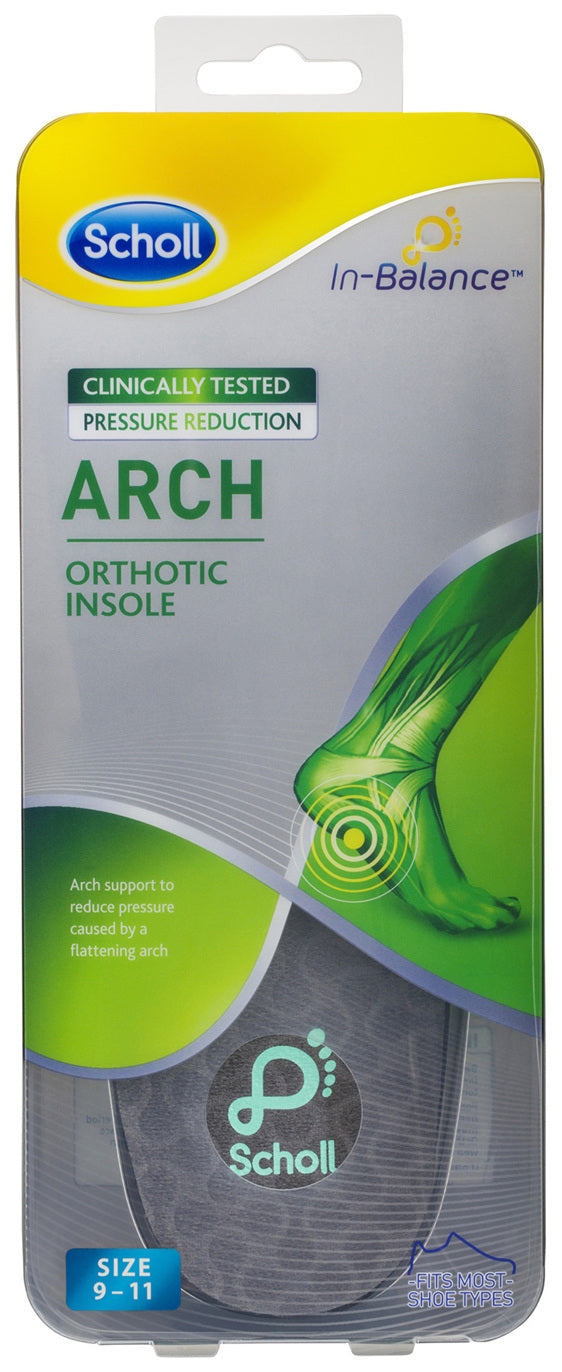 Scholl In Balance Arch Orthotic Insole Large arch insole,issues,orthotic insole,scholl