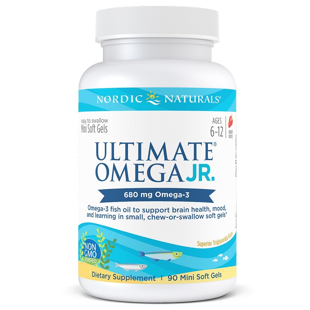 Nordic Naturals Ultimate Omega Junior strawberry 90 Complete Omega Junior,issues,junior omega,nordic naturals,ultimate omega