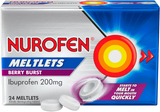 Nurofen Meltlets Berry Bursts 24 issues,Nurofen Meltlets Berry Bursts 24