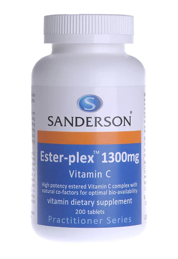 Sanderson ESTER-PLEX 1300mg Easy-to-Swallow Vitamin C 200 tablets 1 a day vitamin c,b vitamin,issues,kids multivitamin,lipo vitamin c,liposomal vitamin c,Lypo spheric vitamin c,lypospheric vitamin c,men multivitamin,multi vitamin,Multi vitamins,multivitam