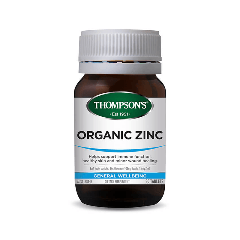 Thompsons Organic Zinc 80 Tablets