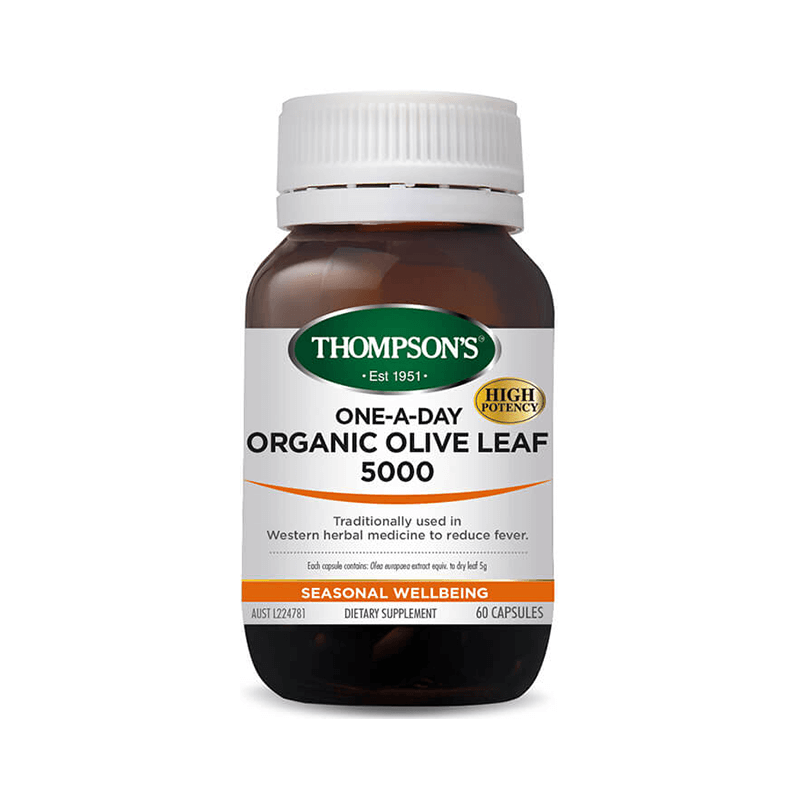 Thompsons One-A-Day Organic Olive Leaf 5000mg Capsules 60's issues