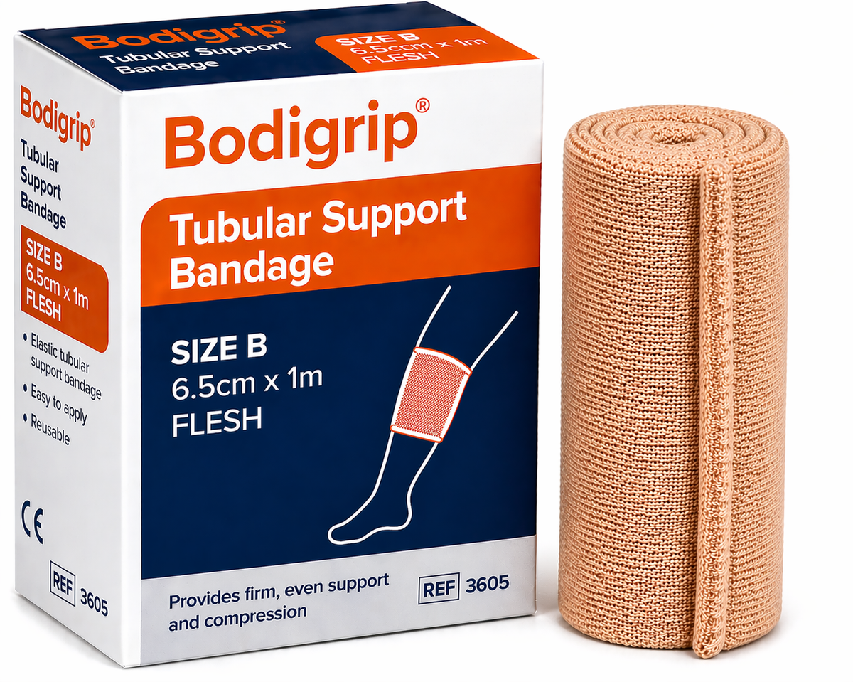 Bodigrip Tubular Support Bandage B 6.5cm x 1m Flesh