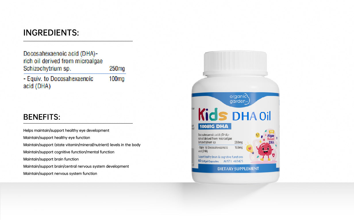 Organic Garden Kids DHA Oil fish-shaped capsule detail