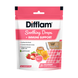 Difflam Soothing Drops + Immune Support Strawberry 20 Pack
