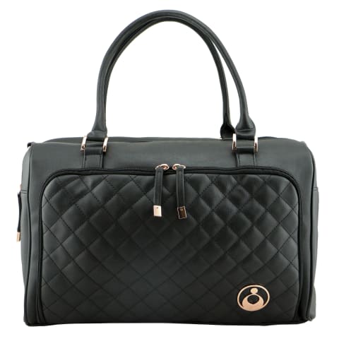 DOUBLE ZIP SATCHEL EBONY