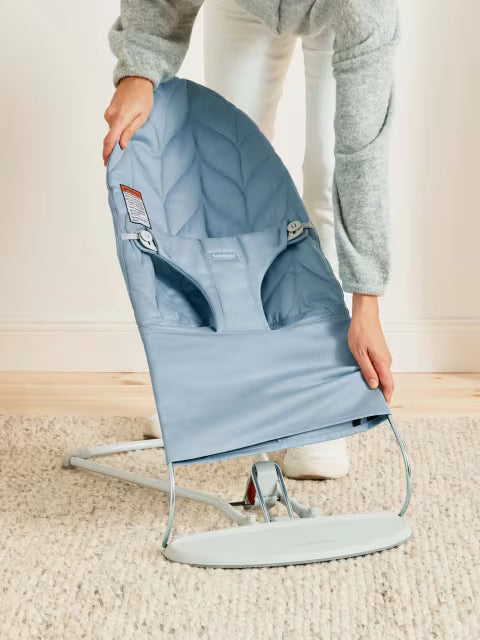 Baby Bjorn Bliss Cover Ctn Petal Quilt Blue baby bouncers,Baby Bouncers & Rockers,Councer Bliss Cotton - Petal Quilted,Ergonomic,google,issues,Natural rocking,Rockers