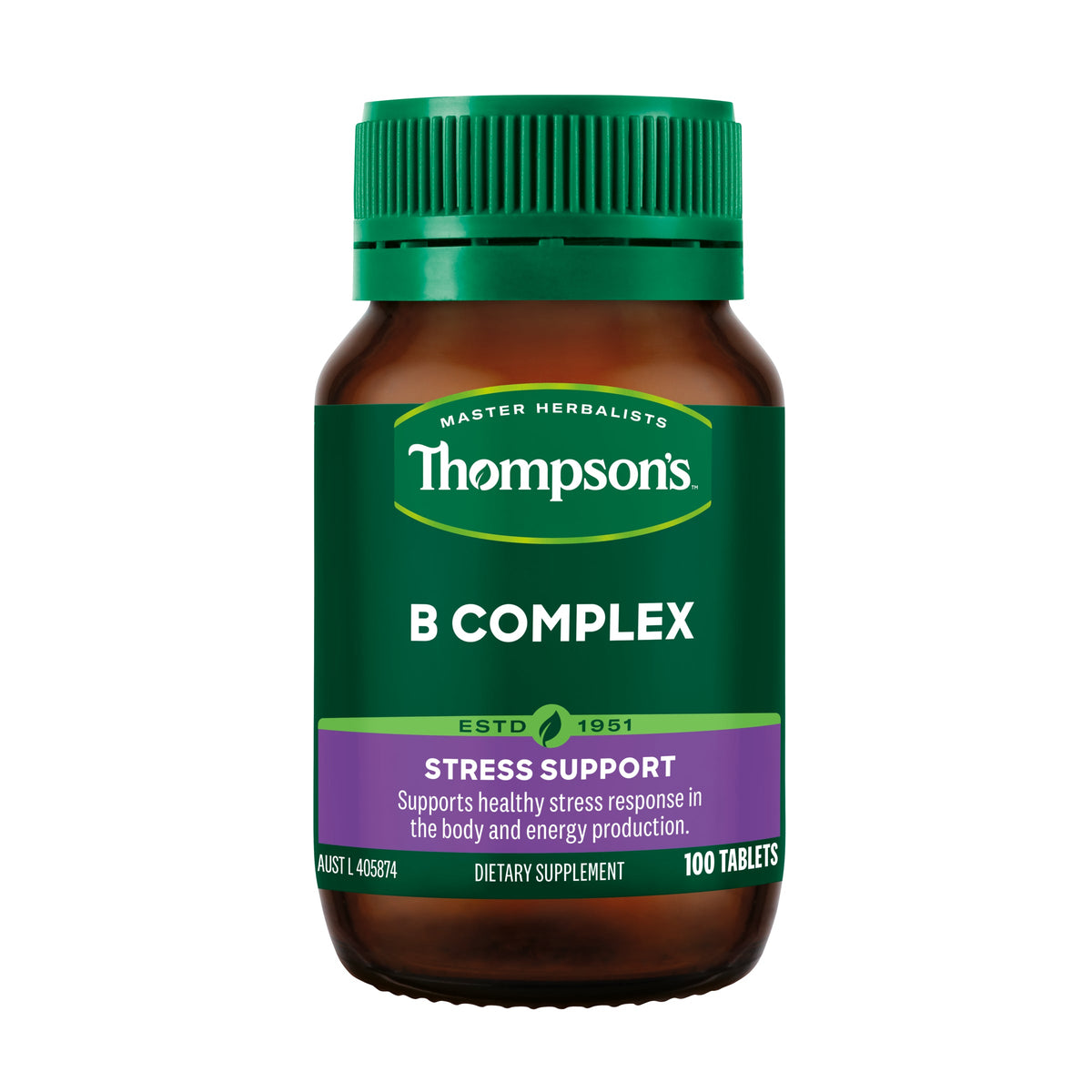 Thompson's B Complex Vitamin B Complex Tablets 100's
