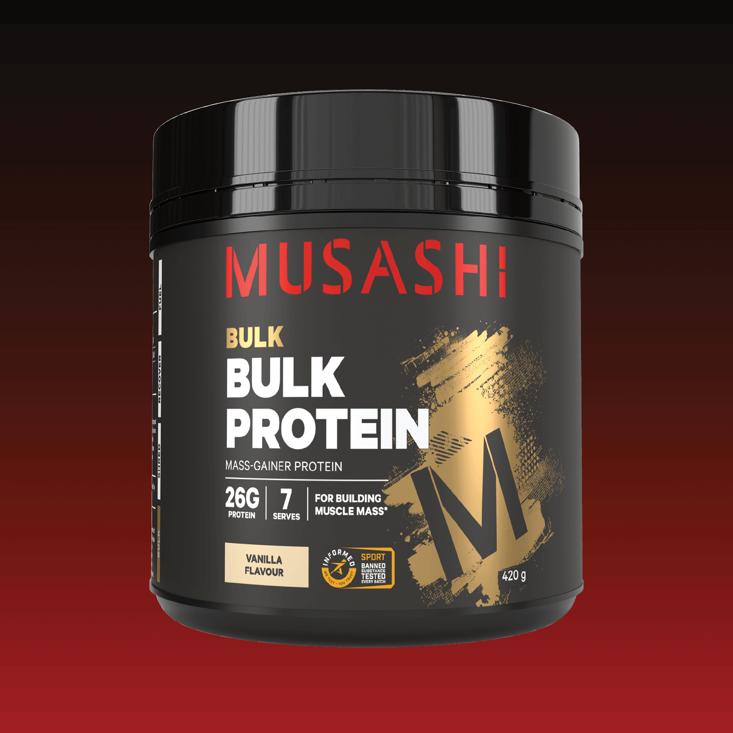Musashi BULK Protein Vanilla 420g – Muscle Building Protein Powder