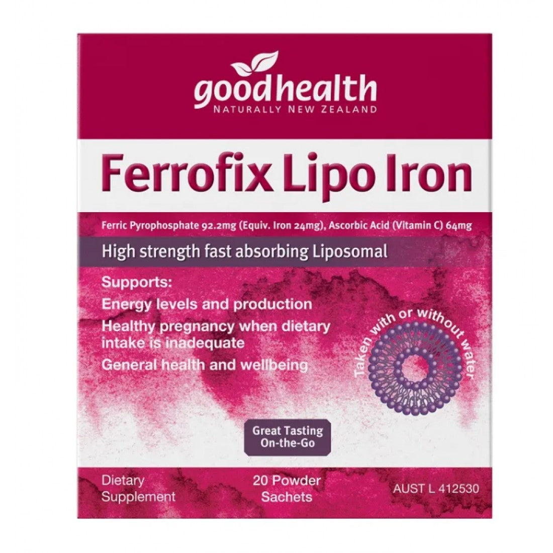 Good Health Ferrofix Lipo Iron - Energy & Pregnancy 20s*2g