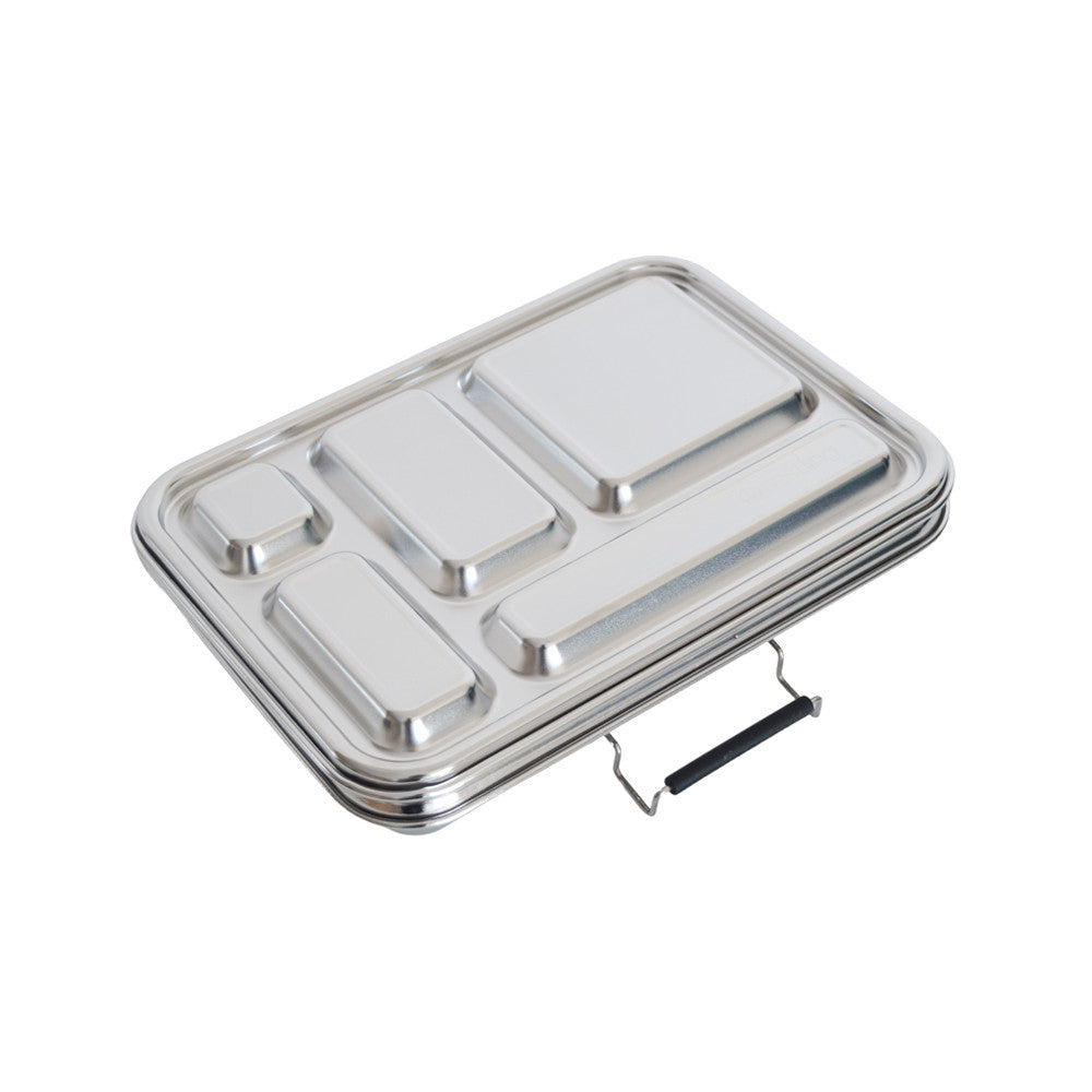 Nestling Stainless Steel Bento Box open compartments