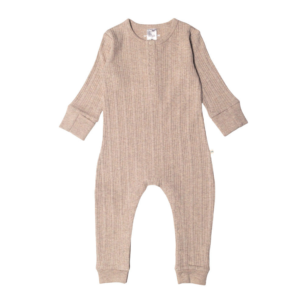 Woolbabe Daydream Henley Suit Dune Marl
