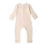 Woolbabe Daydream Henley Suit Natural Marl
