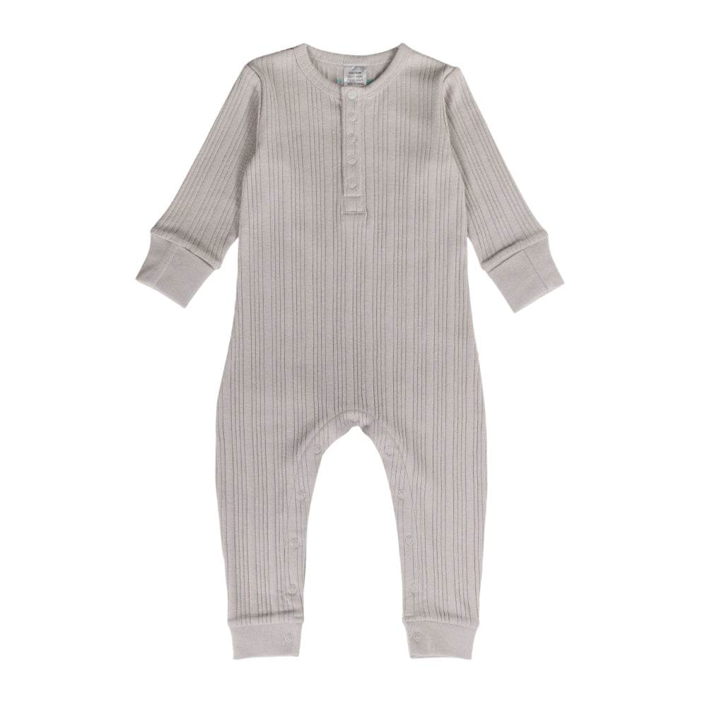 Woolbabe Daydream Henley Suit Pebble Marl