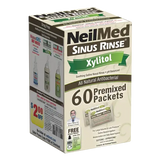 NeilMed Sinus Rinse Premixed Refill Packets With Xylitol, 60ct congestion of the Sinus,Daily Nasal Hygiene,Dryness,Moisturization,Nasal Allergies,Nasal Irritation,Nasal Stuffiness,Post-Nasal Drip,Saline Nasal Irrigation,sinus,sinus cleanse,Sinus Congestio