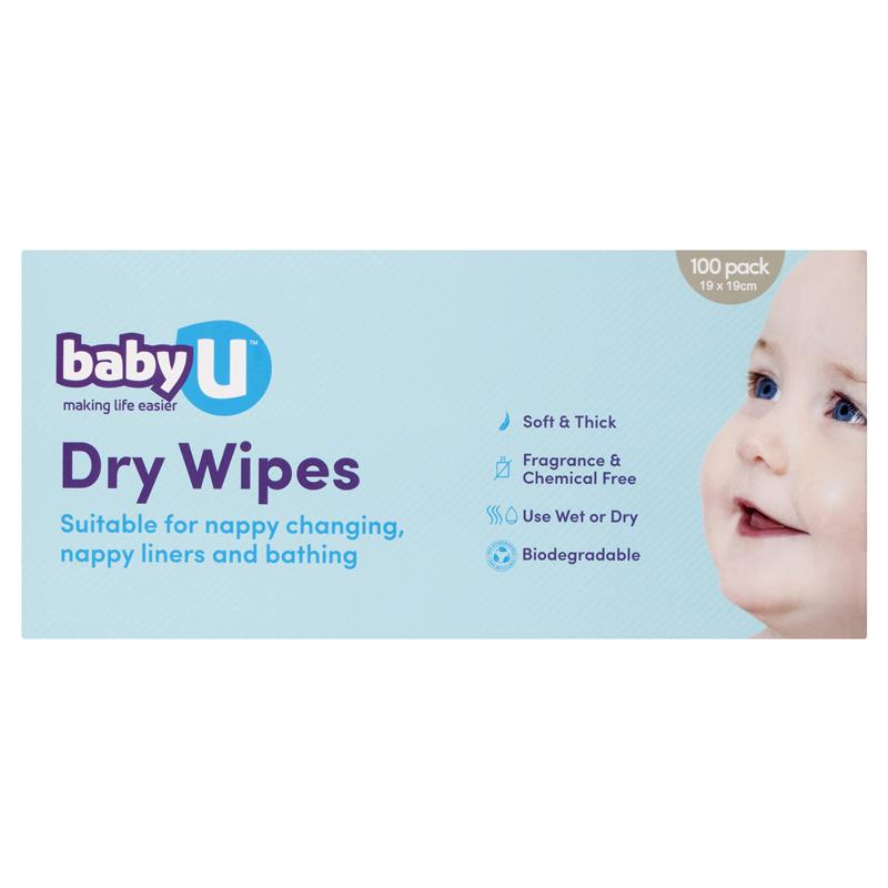 Baby U Dry Wipes 100pk