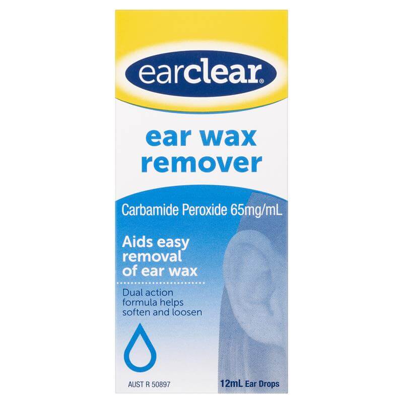 EarClear EarWax Remover Drops 12ml disperses ear wax,Ear Wax Remover,effervescing action,issues,softens hardened ear wax