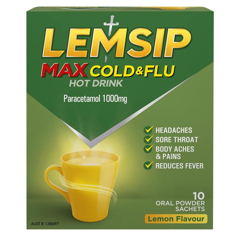Lemsip Max Cold & Flu Lemon Hot Drink 10 Sachets