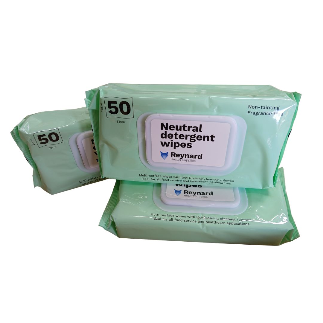 Neutral Detergent Wipes - 33CM X 20CM Pkt 50 - image 2