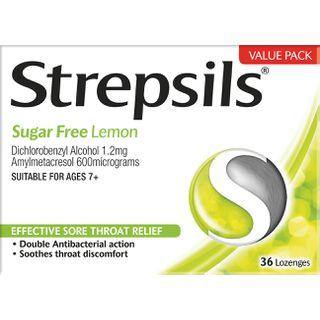 Strepsils Sugar Free Lemon Lozenges 36