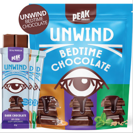 My Supplements Group PEAK CHOCOLATE UNWIND  Box of 14 bars