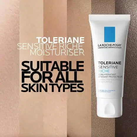La Roche-Posay's Toleriane Sensitive Riche 40ml Acne-Prone,all skin tones,Anthelios Ultra Cream Xl Spf 50+ 50ml,Anthelios Ultra-light Invisible Fluid Tinted Spf50+ 50ml,Anthelios Uv Clear Sunscreen Spf 50,Caring Wash Hydrating Cleanser,Dermo-cleanser,Dry