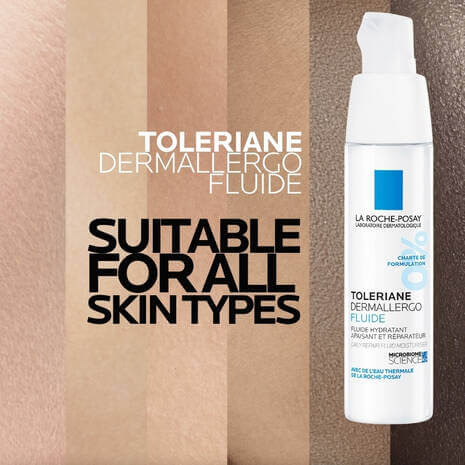 La Roche-Posay's Toleriane Dermallergo Fluid Lightweight Moisturiser 40ml Acne-Prone,all skin tones,Anthelios Ultra Cream Xl Spf 50+ 50ml,Anthelios Ultra-light Invisible Fluid Tinted Spf50+ 50ml,Anthelios Uv Clear Sunscreen Spf 50,Caring Wash Hydrating Cl