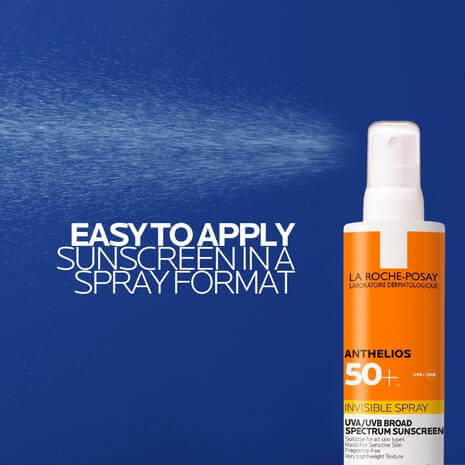 La Roche-Posay's Anthelios Invisible Spray Spf50+ 200ml Acne-Prone,all skin tones,Anthelios Ultra Cream Xl Spf 50+ 50ml,Anthelios Ultra-light Invisible Fluid Tinted Spf50+ 50ml,Anthelios Uv Clear Sunscreen Spf 50,Dry Touch Spf 50+,Dry Touch Tinted Spf 50+