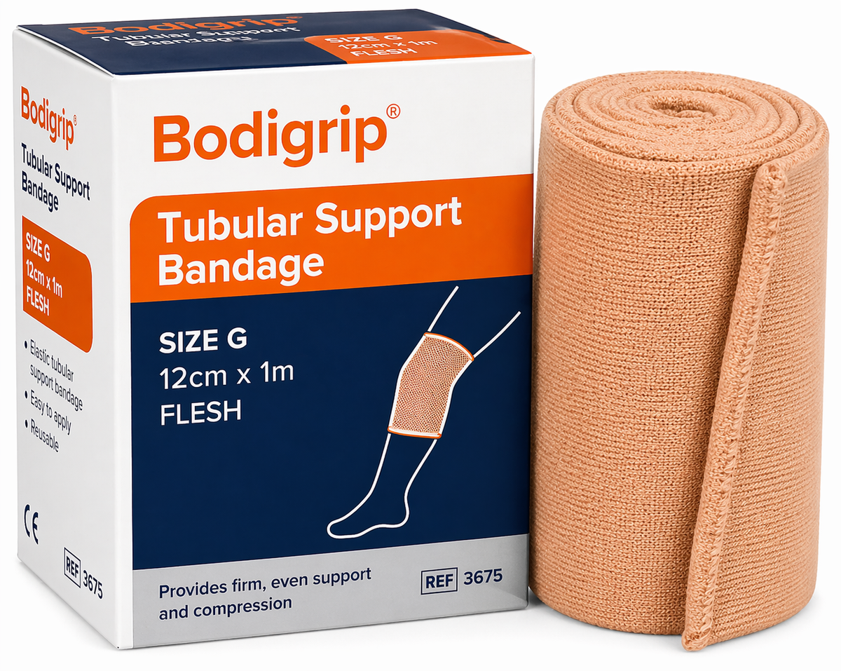 Bodigrip Tubular Support Bandage G 12cm x 1m Flesh