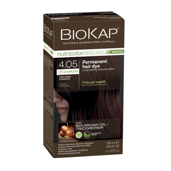 BioKap Delicato Rapid 4.05 Chocolate Chestnut Hair Dye 135ml