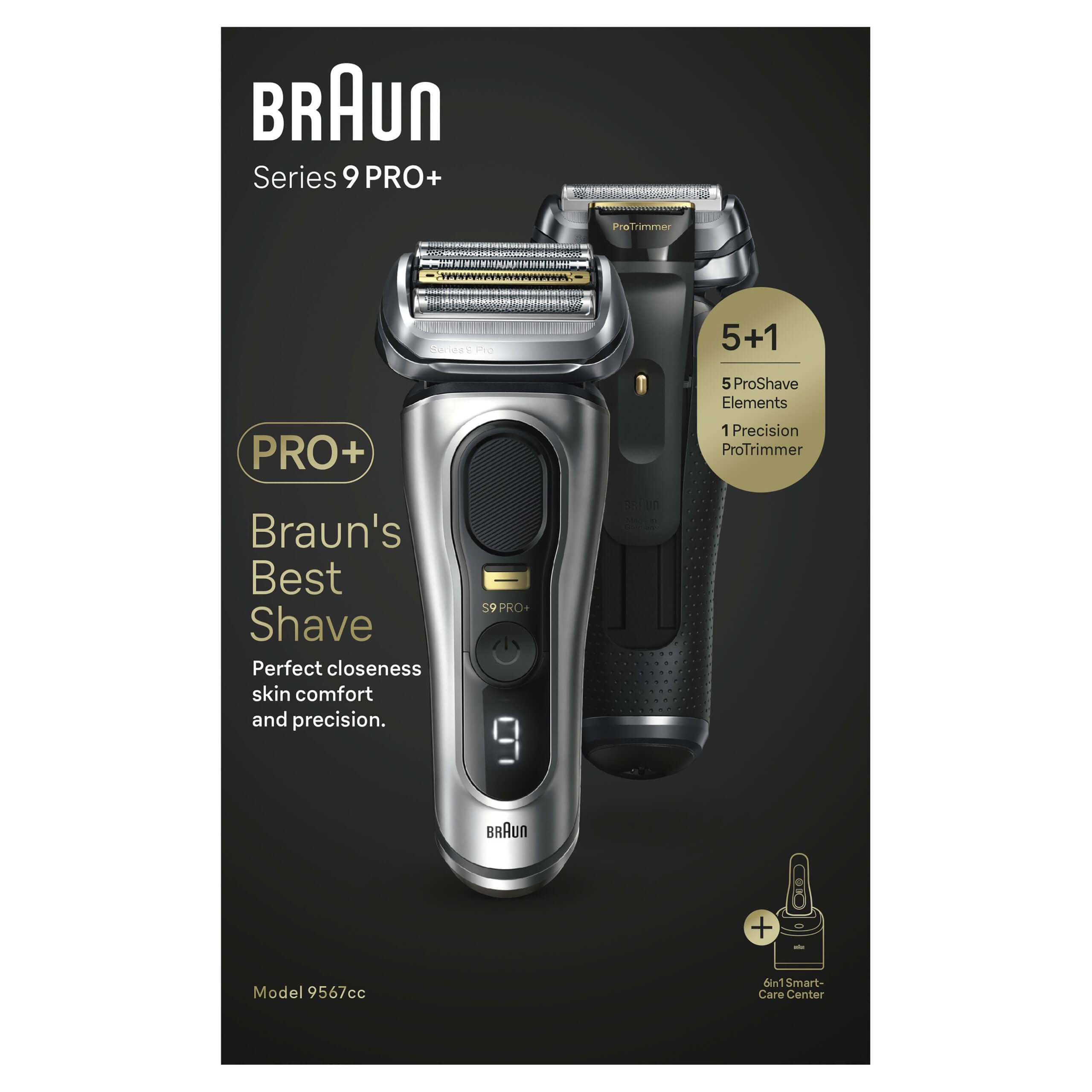 9567 Braun Series 9 Pro+ 9567cc Wet & Dry Shaver with Travel Case ...